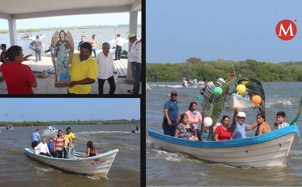 Festejan Día del Pescador con procesión náutica en Laguna de Tamiahua