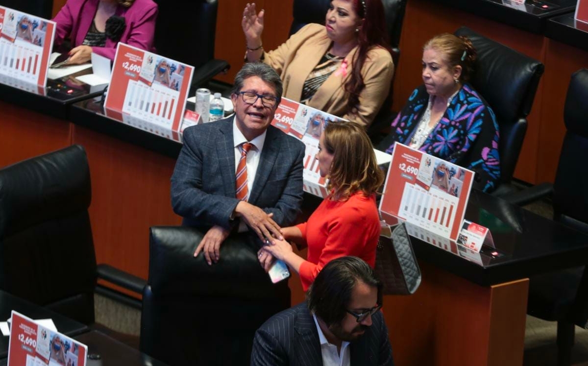 Ricardo Monreal, senador de Morena, durante la sesión de hoy. | Jesús Quintanar