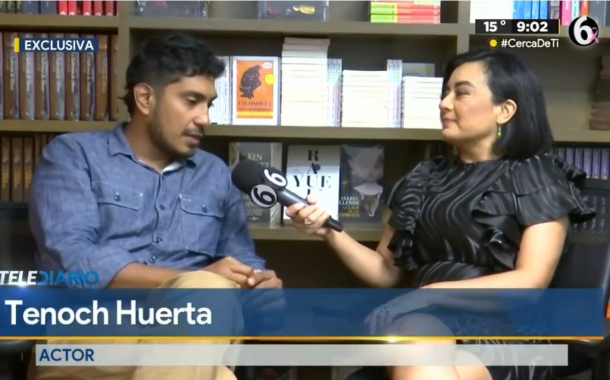 Tenoch Huerta en entrevista con Canal 6 (Captura)