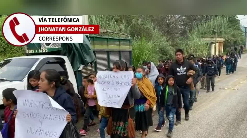 Familias desplazadas de Chenalhó exigen justicia