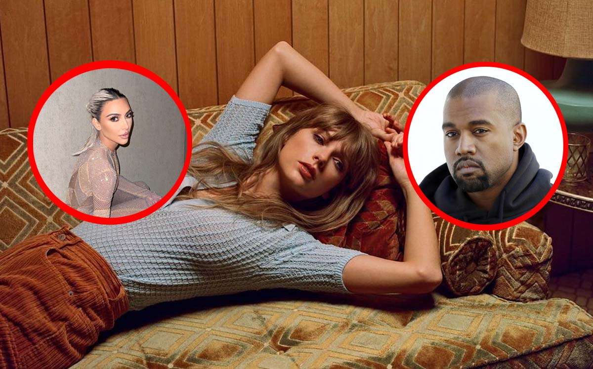 Kim Kardashian, Taylor Swift y Kanye West (Instagram)