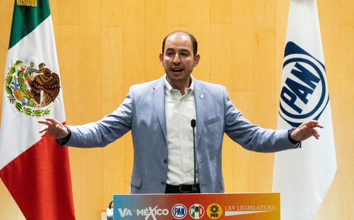Marko Cortés durante su discurso en una reunión plenaria. | Cuartoscuro