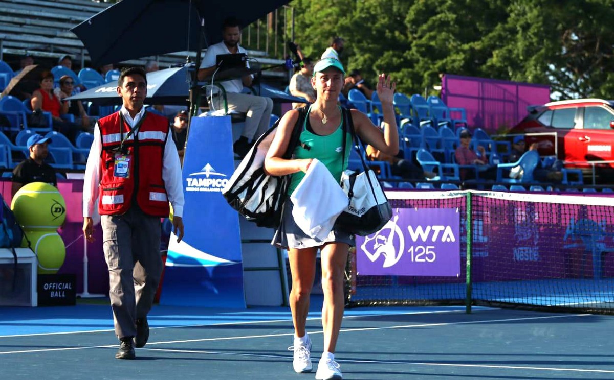 Elise Mertens se despidió del Abierto de Tenis Tampico 2022. | Foto: Sergio Sánchez