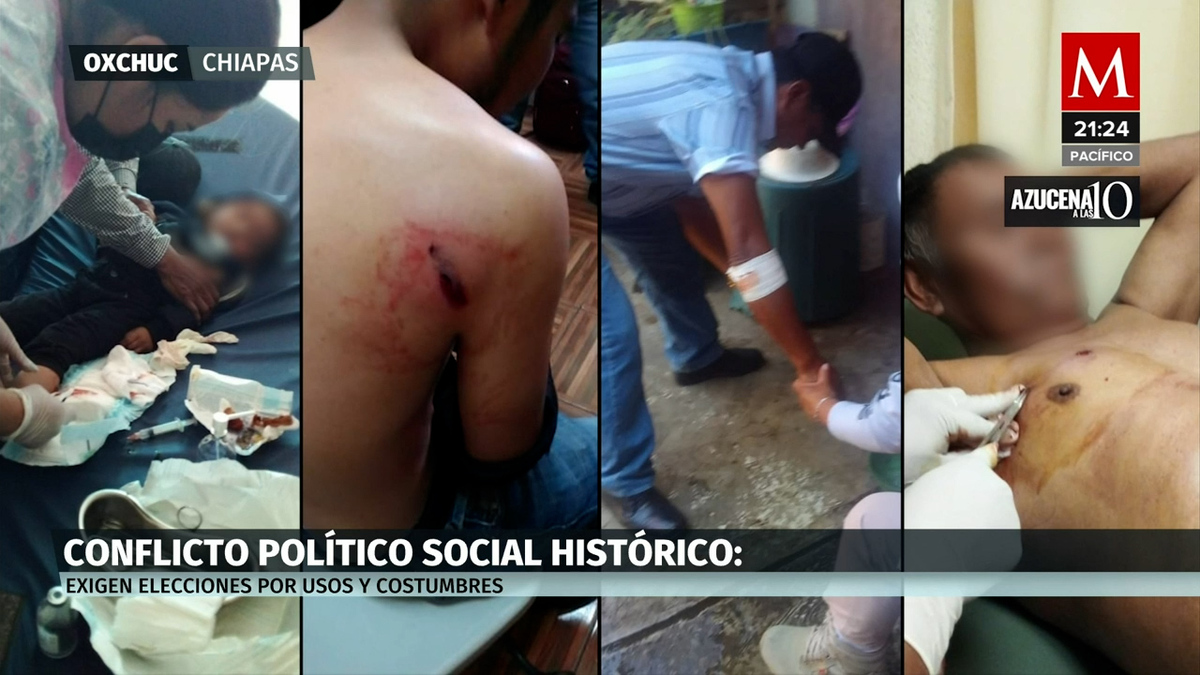 En Oxchuc, Chiapas una serie de disturbios dejaron 5 heridos de bala