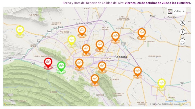 En 11 de las 14 estaciones de monitoreo ambiental se registró semáforo naranja. Foto: Especial