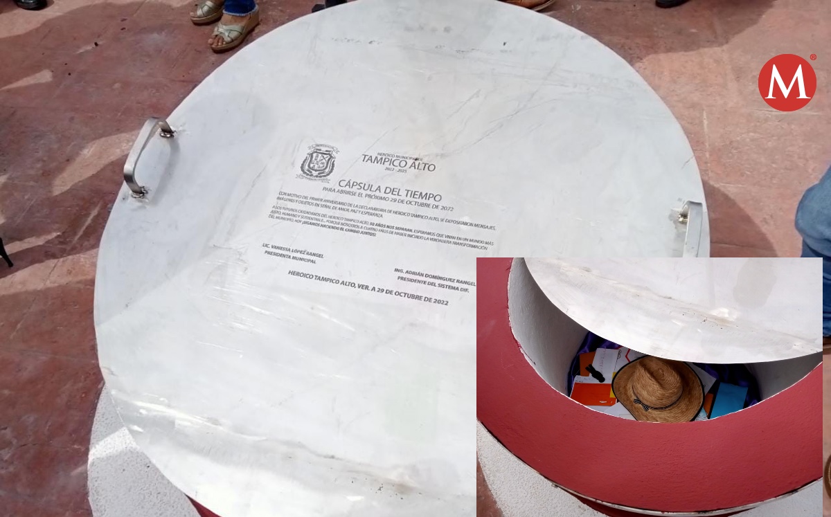Cierran cápsula del tiempo en Tampico Alto. (Yazmín Sánchez)