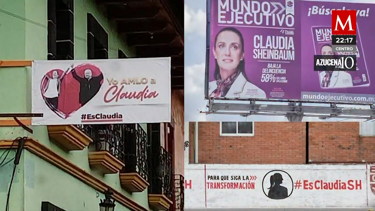 Retocan bardas de apoyo a Claudia Sheinbaum