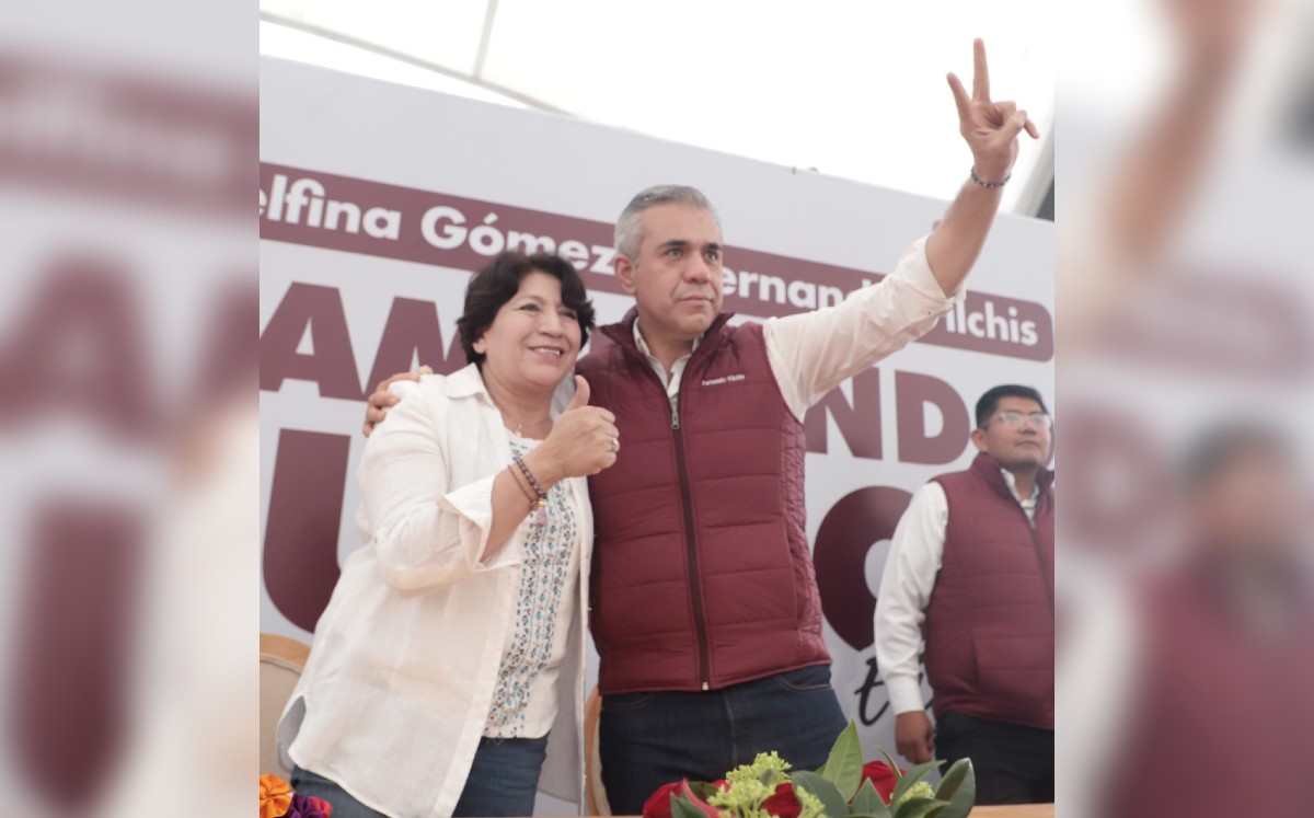 Delfina Gómez y Fernando Vilchis. | Especial