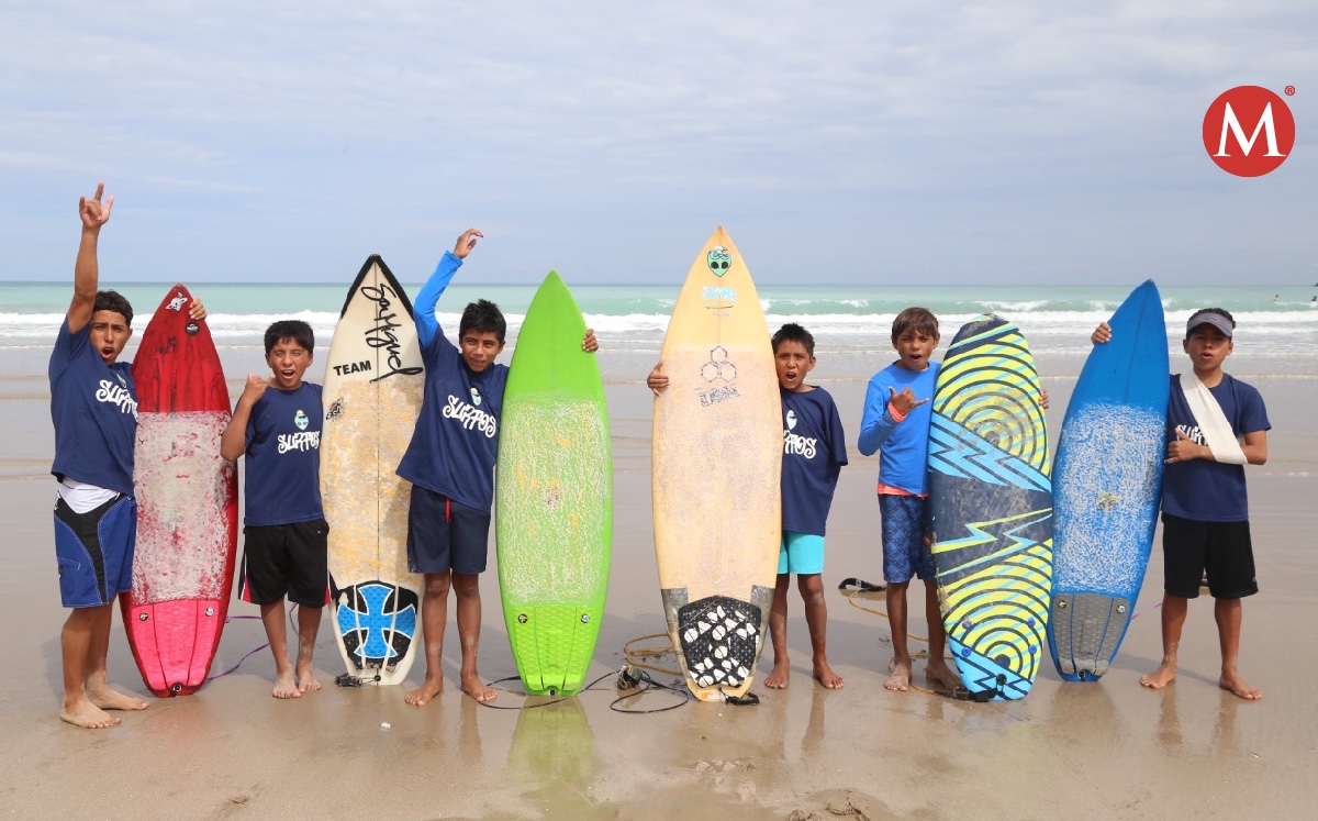 Seleccionan a niños surfistas de Ciudad Madero para torneo nacional. (Yazmín Sánchez)