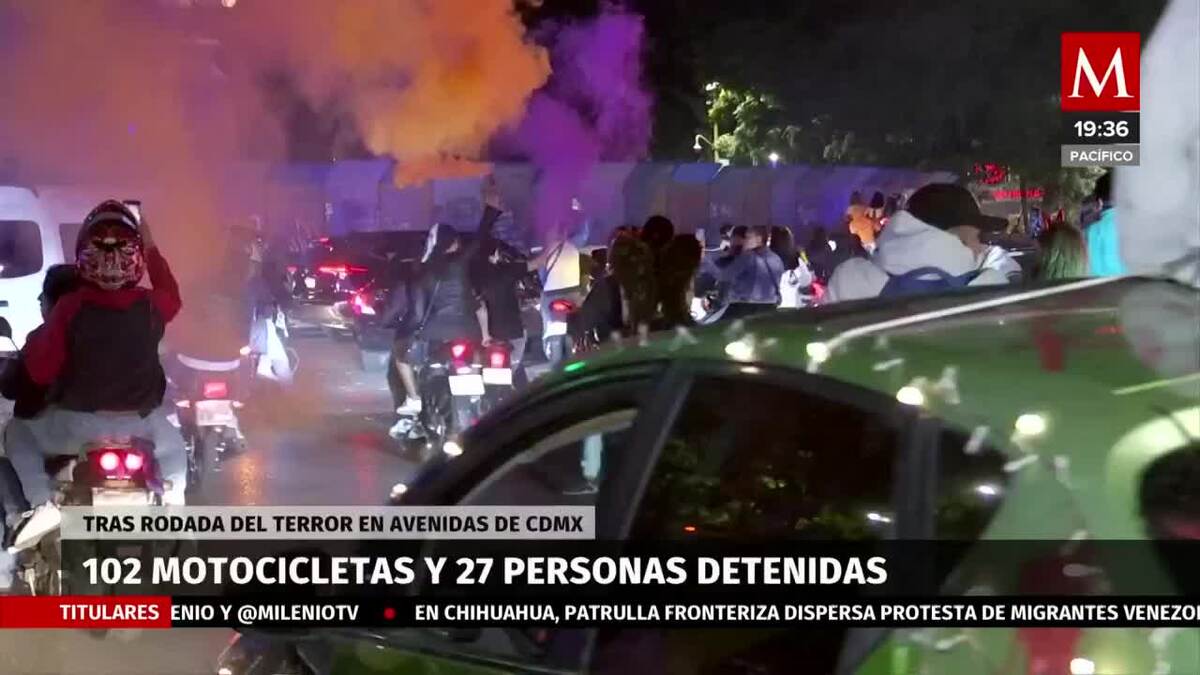 Rodada del Terror termina con dos detenidos y 102 motos decomisadas