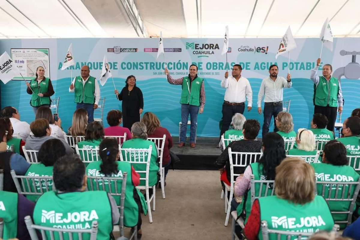 Arrancan obras para abastecer de agua a comunidad Nueva Rosita en Coahuila. | Especial
