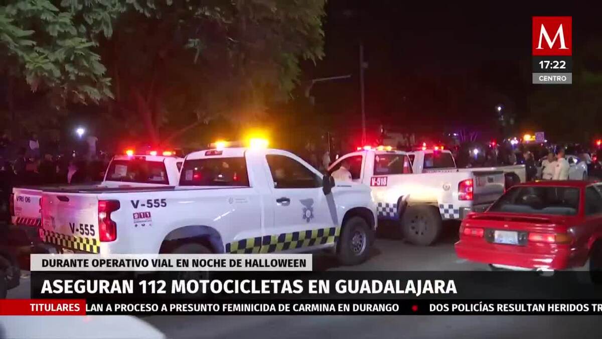 En noche de Halloween asegura 112 motocicletas; Guadalajara