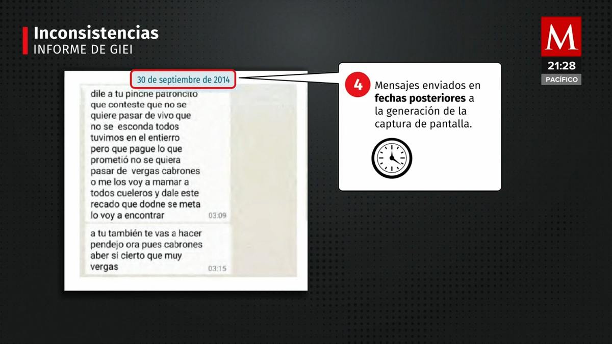 GIEI descarta otra verdad histórica en mensajes de Guerreros Unidos