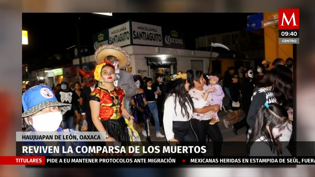 Reactivan comparsa de los muertos en Oaxaca