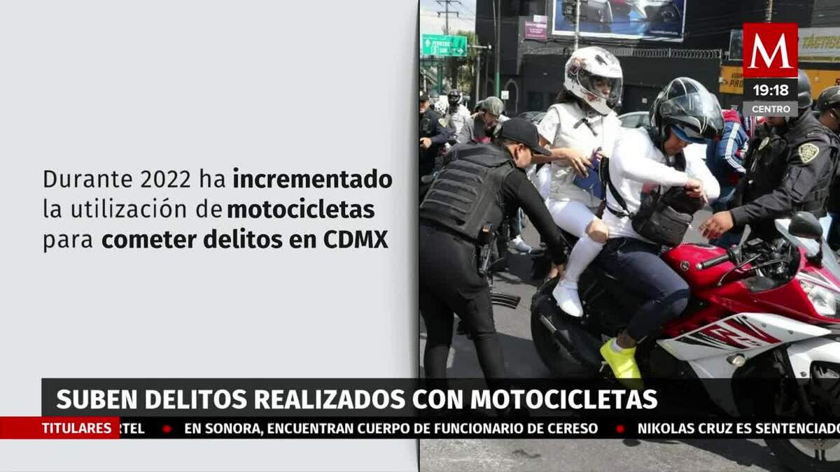 Aumentan delitos utilizando motocicletas en CDMX