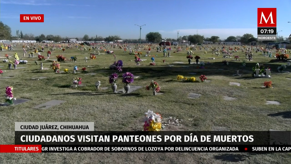 Mantienen operativo de seguridad en panteones de Ciudad Juarez, Chihuahua