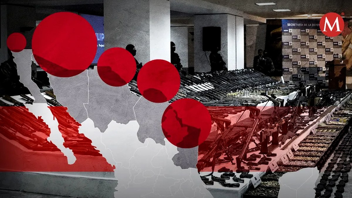 México y EU sólo incautan 4 de cada 548 armas