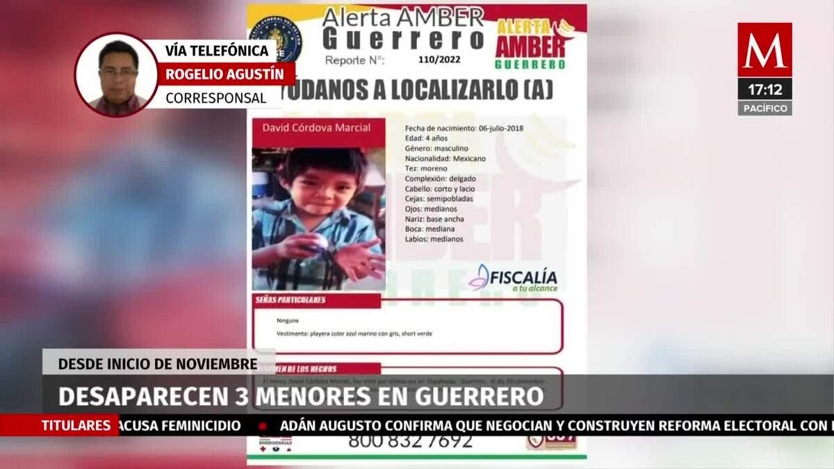 Activan tres alertas de búsqueda en lo que va de noviembre; Guerrero