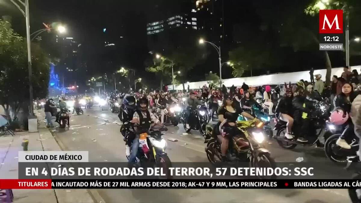 Detiene a 57 personas en cuatro días de rodadas del terror; CdMx
