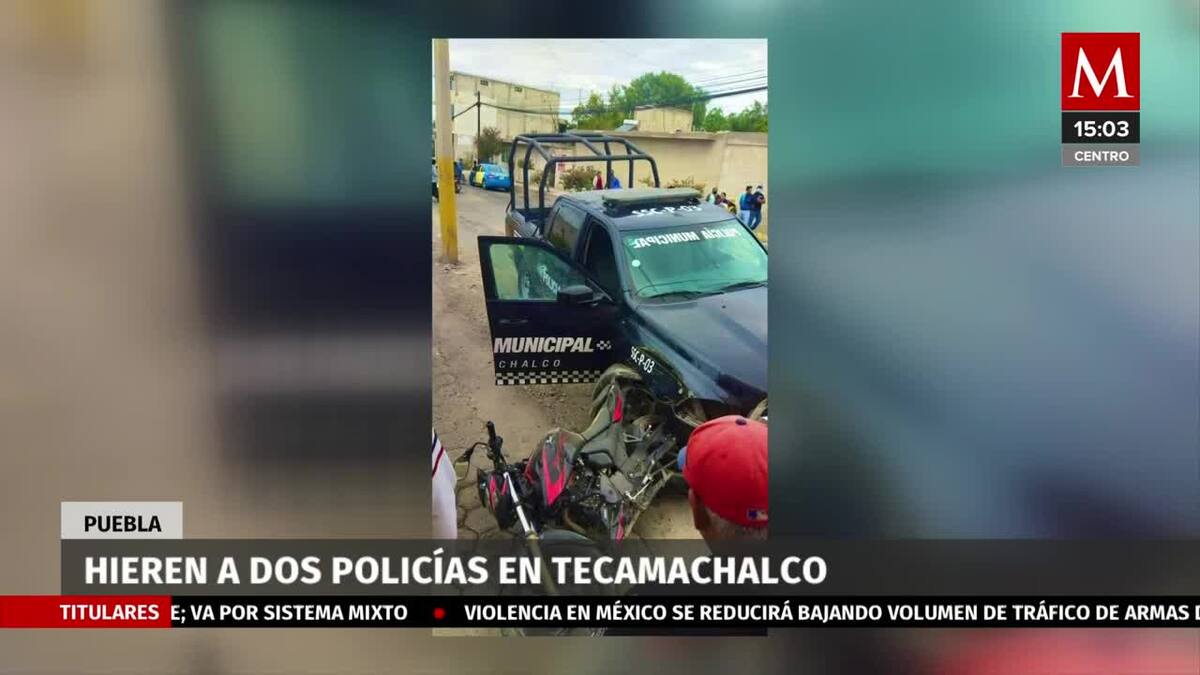 Presuntos delincuentes reciben a balazos a policías en Puebla