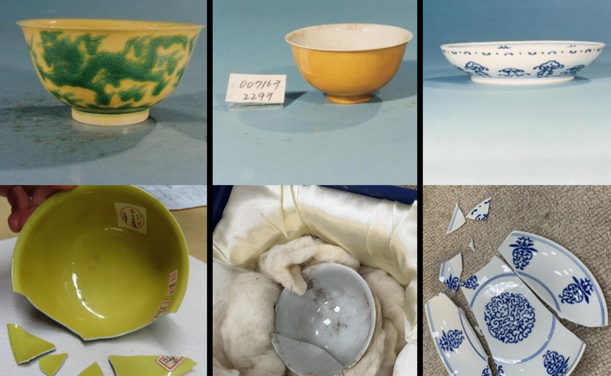 Las tazas y platos eran de emblemáticas dinastías. | Foto: Museo del Palacio Nacional de Taiwán