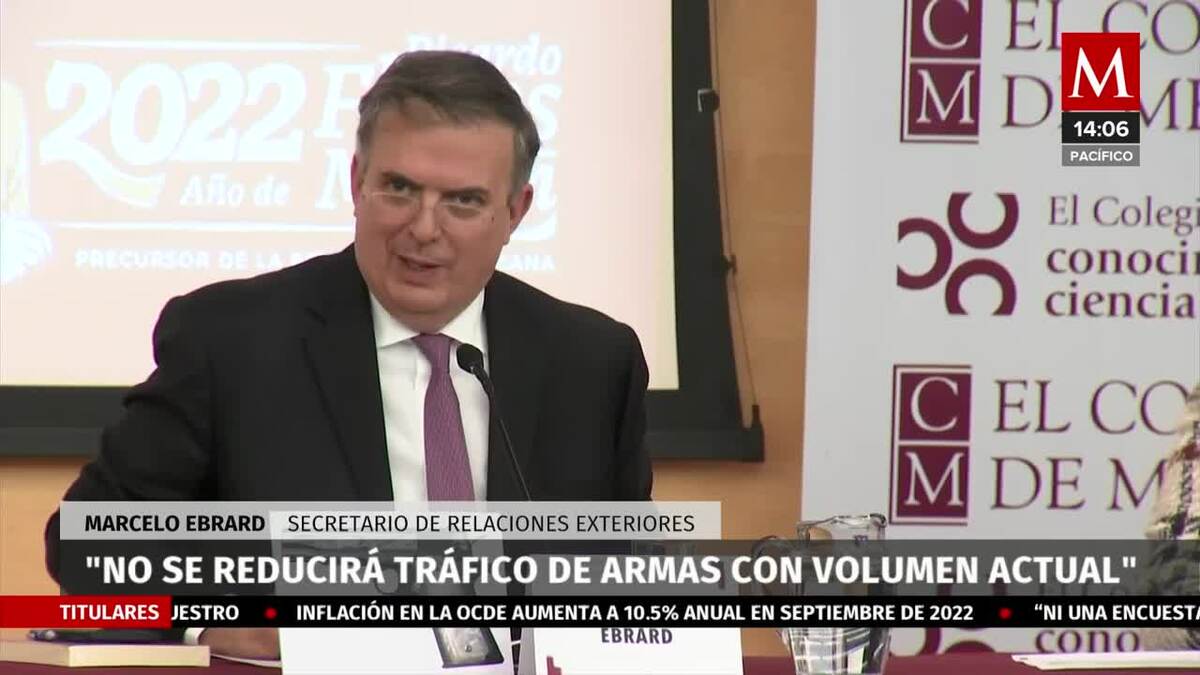 "Violencia se reducirá bajando volumen de tráfico de armas desde EU"