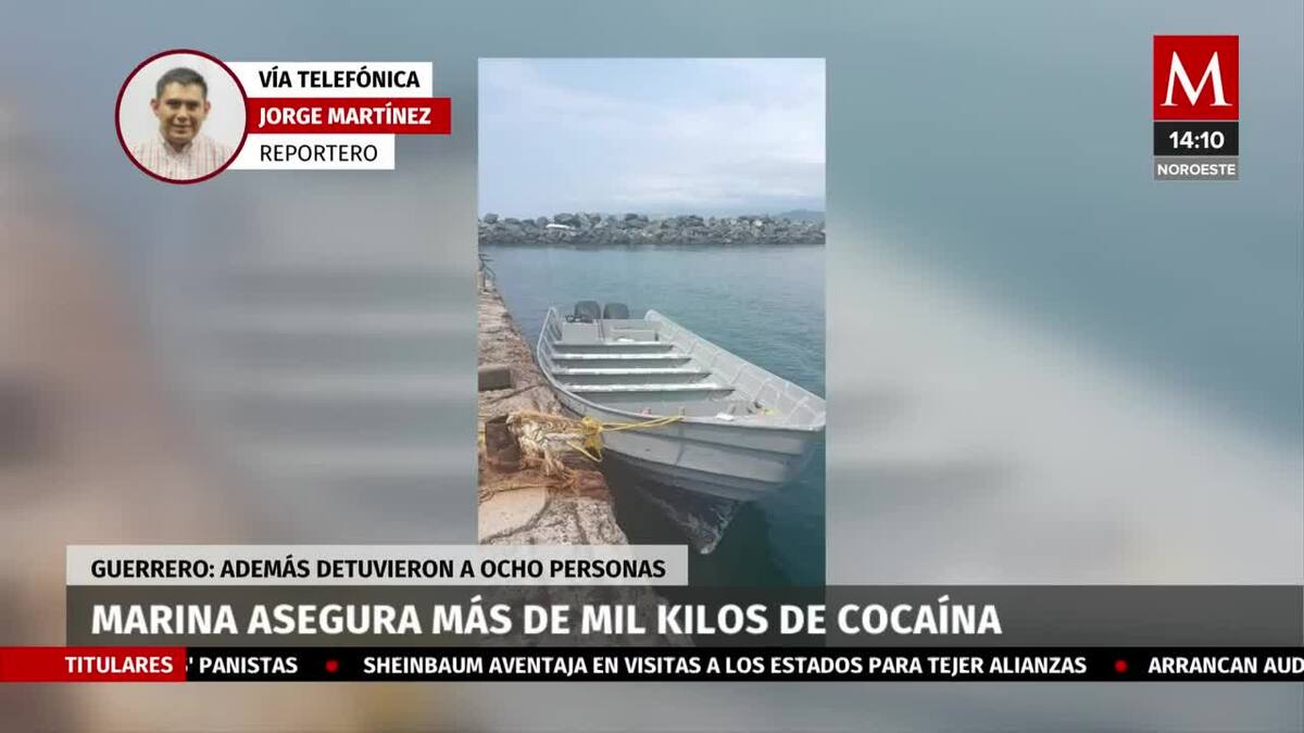 Fue asegurado un cargamento de más de mil kilos de cocaína; Guerrero