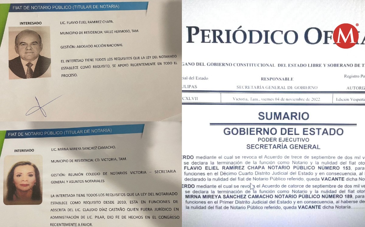 Gobierno de Tamaulipas cancela dos notarías públicas. (Cortesía)