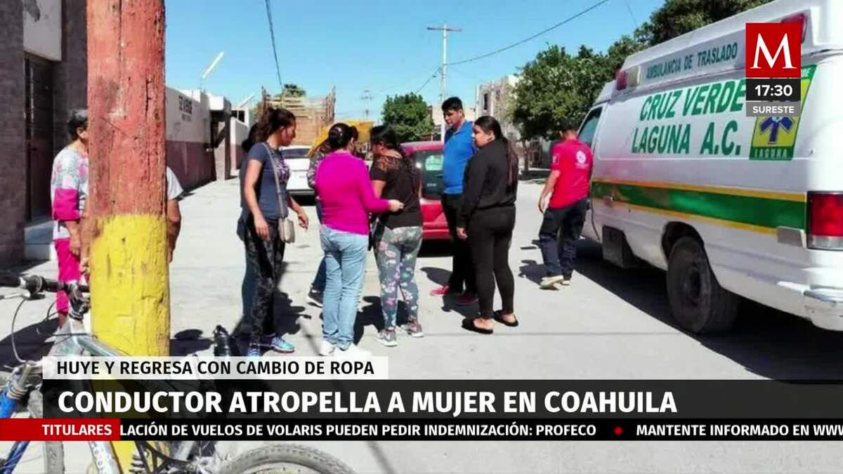 Mujer es atropellada en Coahuila