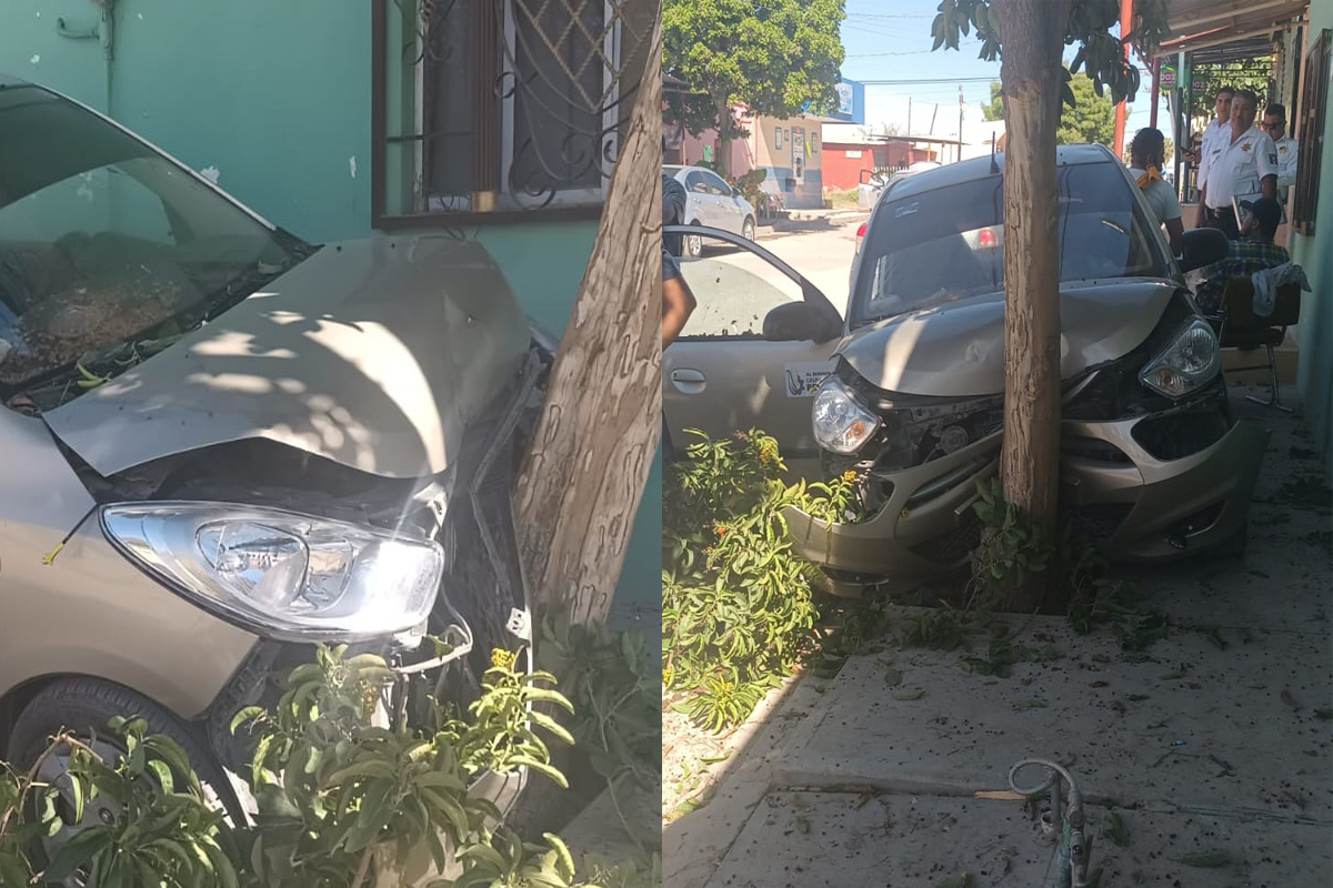Repartidor de tortillas impacta su vehículo contra árbol en Torreón. | Especial