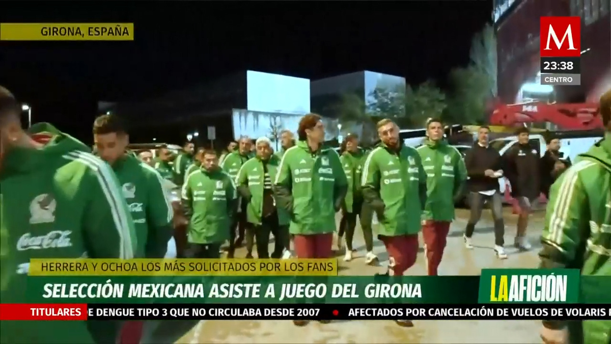 Selección mexicana asiste a juego del Girona