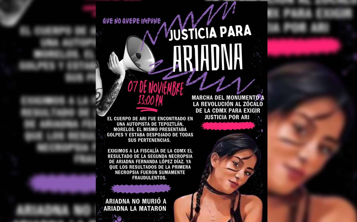 Familiares y amigo de Ariadna Díaz convocaron a una marcha en la Ciudad de México | Especial