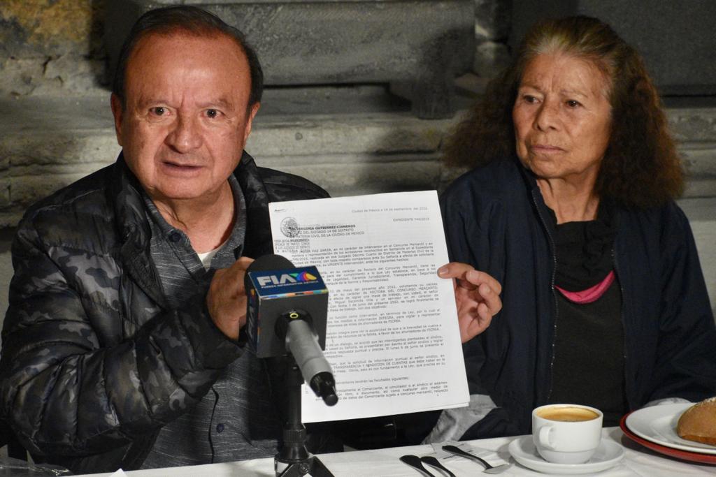 Conferencia de prensa de los ahorradores defraudados por Ficrea. (Foto: Haarón Álvarez)
