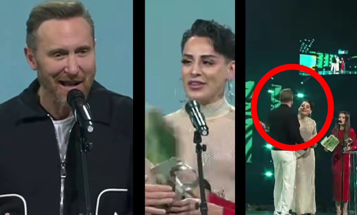 David Guetta se niega a darle beso al influencer Kunno  |ESPECIAL
