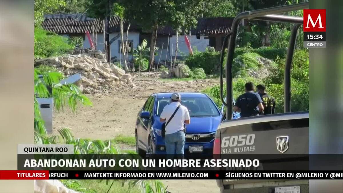 En Islas Mujeres encuentran dos cuerpos abandonados dentro de un auto