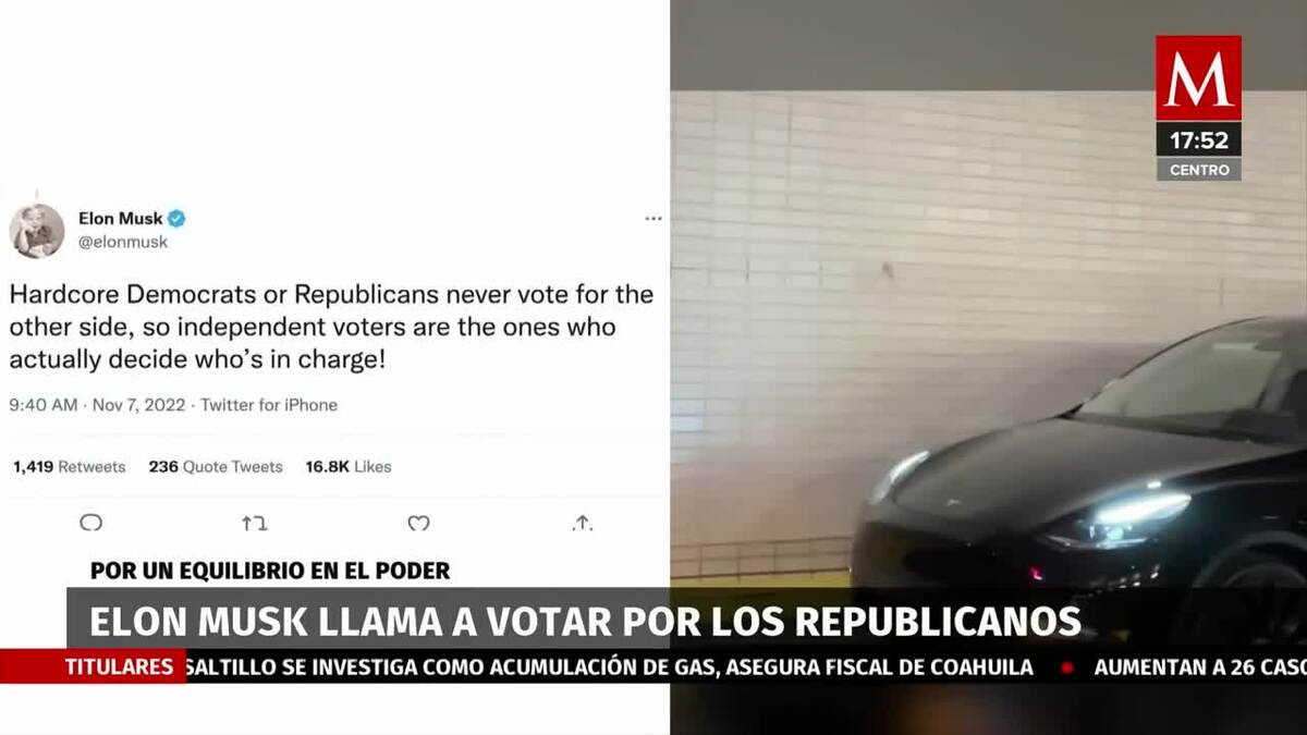 Voten por un Congreso Republicano, dice Elon Musk