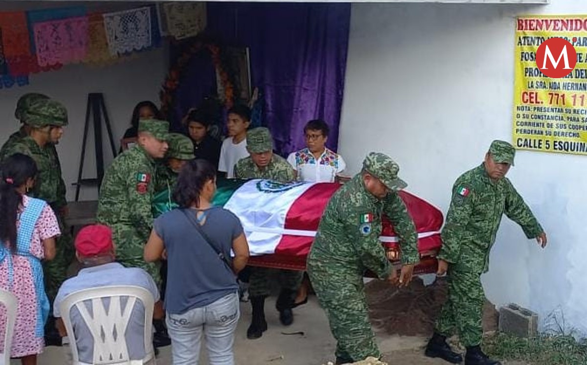 Despiden en Huejutla a militar que murió en choque en Soto la Marina