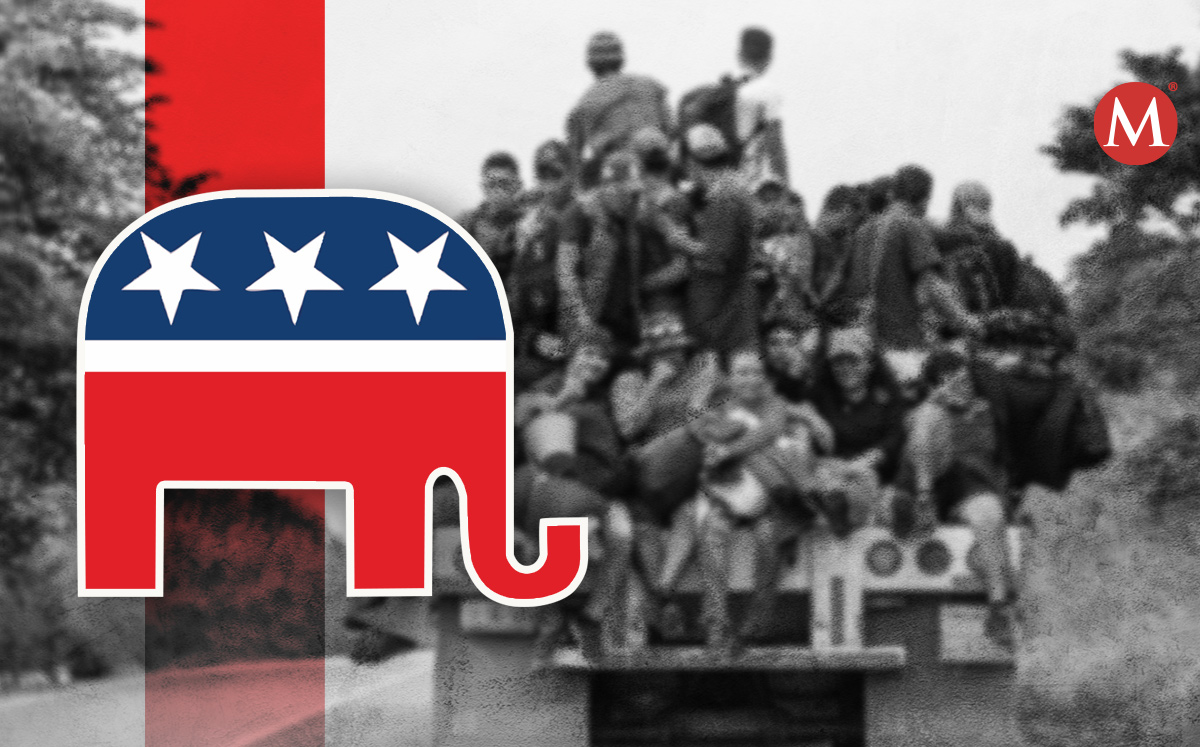 La llegada de migrantes a Estados Unidos fue uno de los temas durante las elecciones. | Foto: Especial; Diseño: Mauricio Ledesma