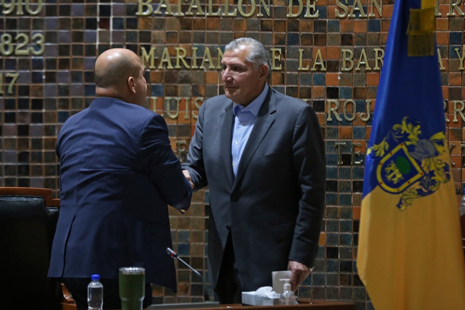 Adán Augusto López y Enrique Alfaro en el Congreso del Estado de Jalisco (Fernando Carranza)