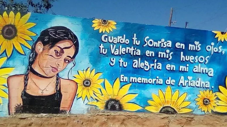 Ariadna Fernanda queda plasmada en mural de Baja California: "guardo tu sonrisa en mis ojos"