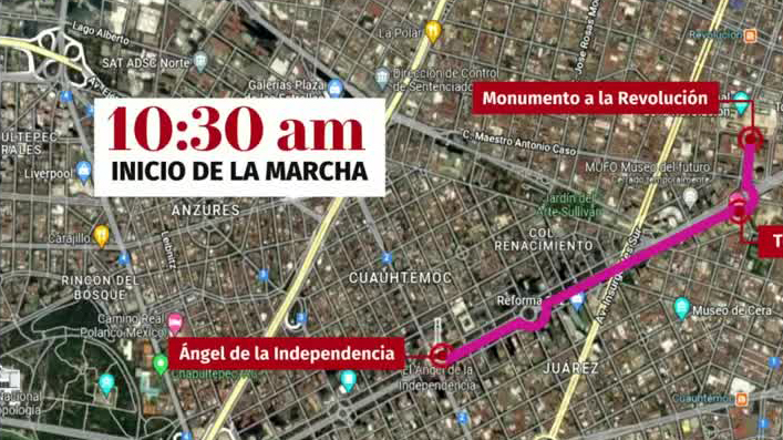 Detalles sobre la marcha “El INE no se toca”