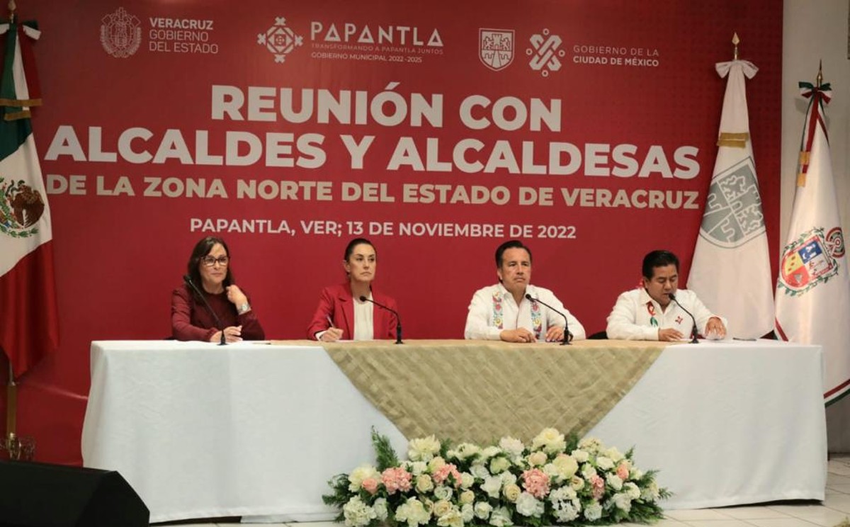 Alcaldes de la zona norte de Veracruz se reúnen con Claudia Sheinbaum