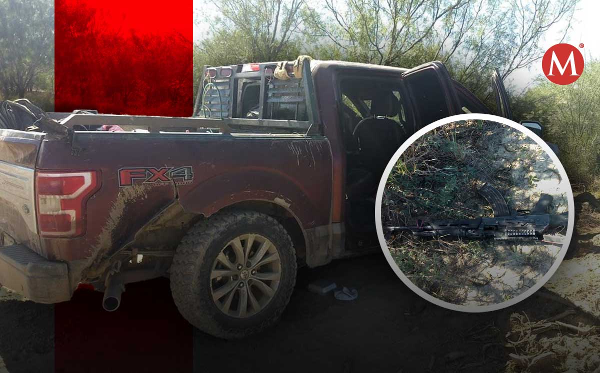 Se aseguraron una camioneta y un arma larga. Foto: Especial