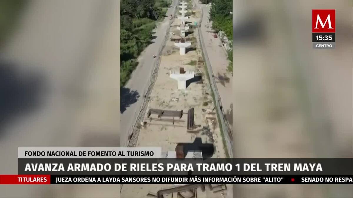 Avanza el armado de rieles para tramo 1 del Tren Maya