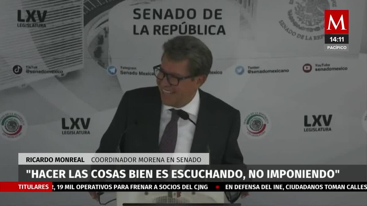"No se va a imponer por la mayoría", aclaró Ricardo Monreal sobre INE