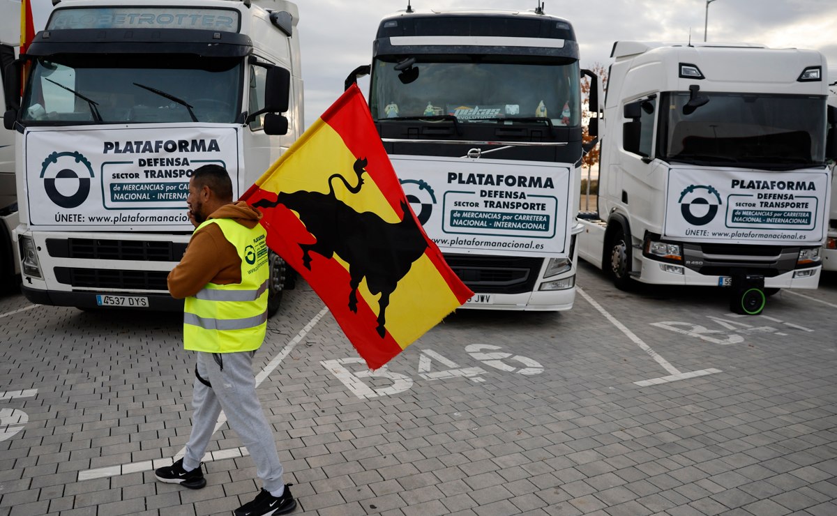 Los transportistas protestas en España. | EFE