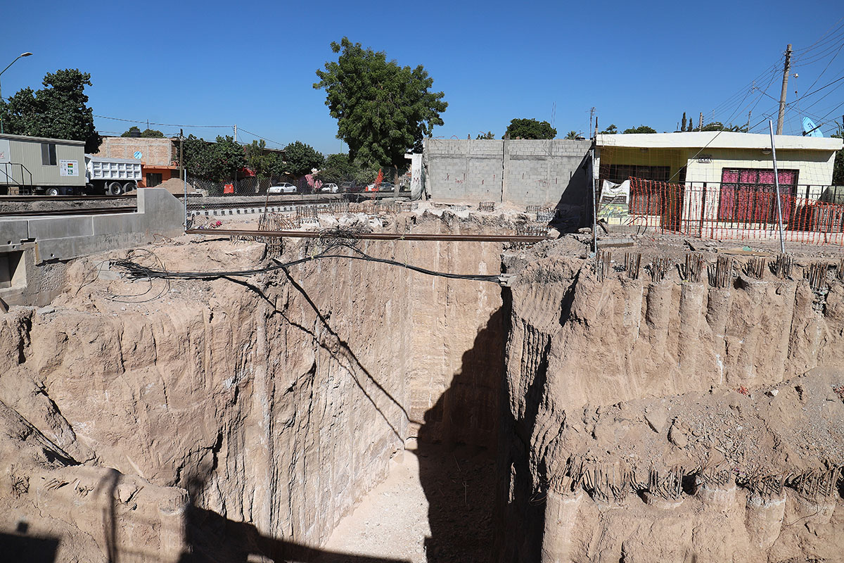 Obra del paso inferior 5 de Mayo en Gómez Palacio. | Rolando Riestra