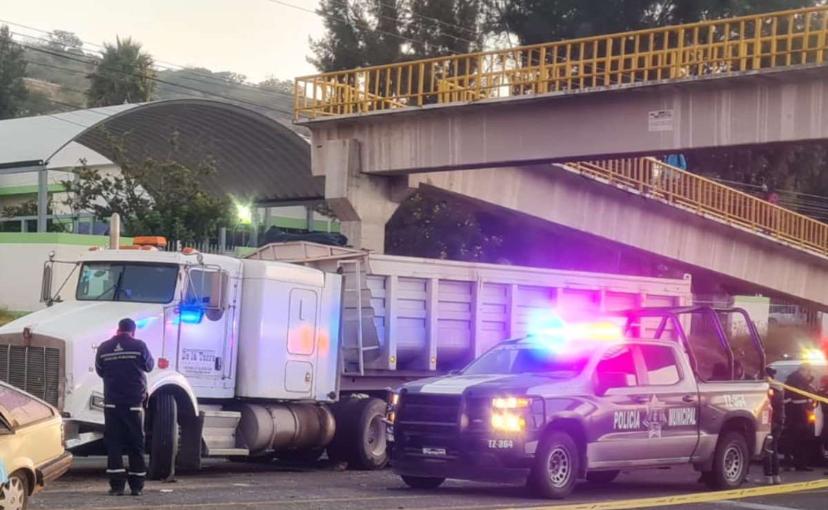 Tráiler protagonizó choque con saldo fatal en el Circuito Metropolitano Sur de Tlajomulco (Juan Carlos Munguía)
