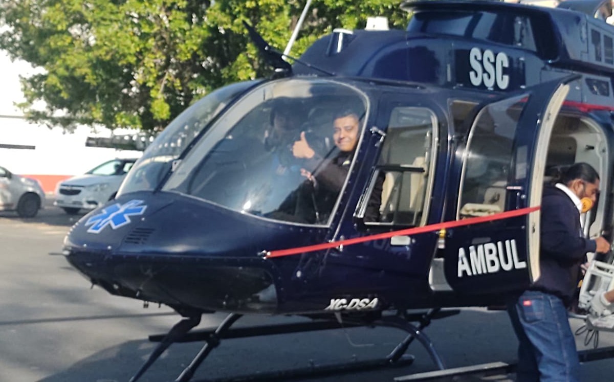 Ambulancia aérea traslada a paciente infartado en solo 7 minutos