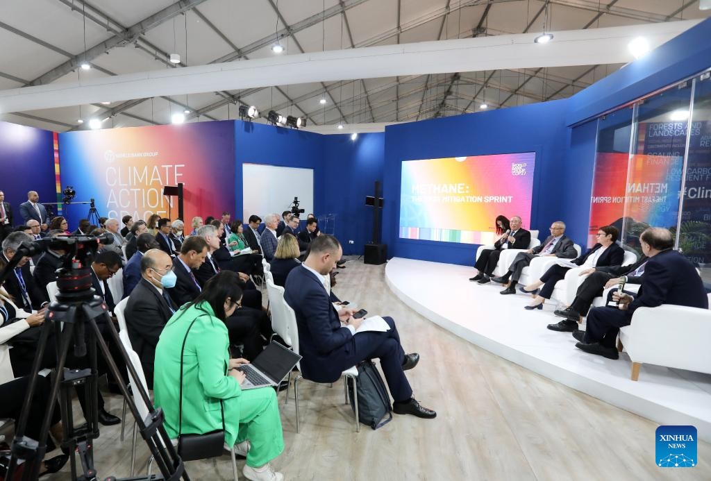 Xie Zhenhua participó en el evento de alto nivel: “Es momento de acelerar: cómo abordar las emisiones de metano”. (Xinhua/Sui Xiankai)